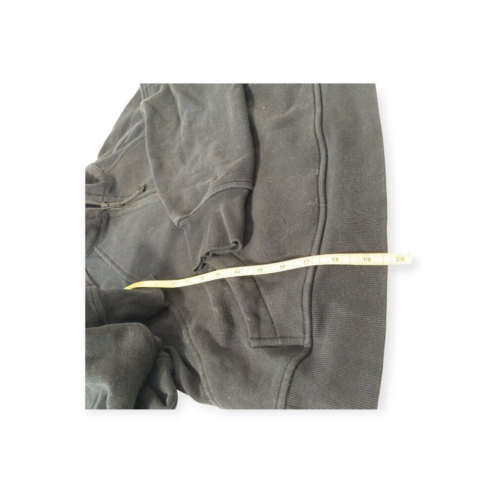 Lululemon Half Zip Hoodie Black Cropped Athleisure SZ XS Scuba Oversized - Picture 3 of 7
